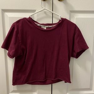 Burgundy crop top